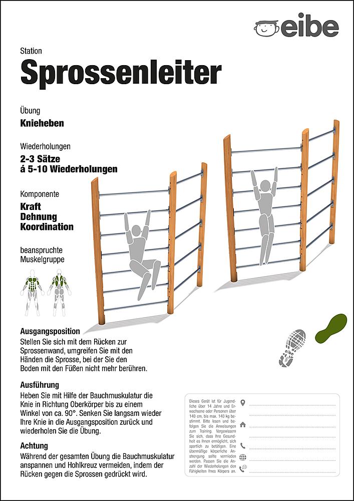 Robinia sport trainingsbord Swedish ladder